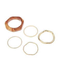 AMERICAN HOLIC ５ＳＥＴ　アクリル×メタルリング