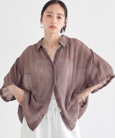 earth music&ecology ランダムプリーツシャツ