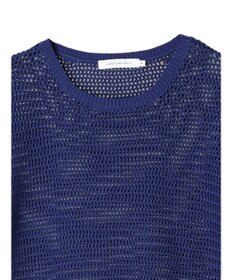 AMERICAN HOLIC 透かし編み半袖ニットプルオーバー