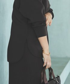 UNFILO L 【野呂佳代さん着用】BEAUTY FORM JERSEY バックZIPプルオーバー