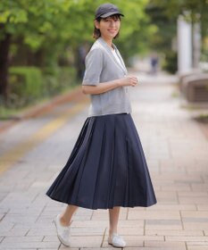 J.PRESS LADIES L エアリースパンボイル プリーツ スカート