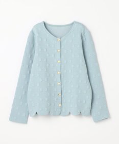 ANY KIDS リボン ジャガード カーディガン