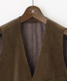 JOSEPH ABBOUD 【遠州産素材/オーガニックコットン】ソフトコーデュロイ ベスト