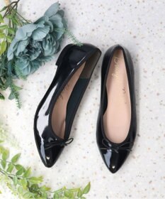 Bridget Birkin 【Bridget Birkin】ポインテッドリボンレインフラットパンプス