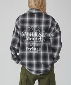 WEGO 【ユニセックス着用ITEM】グラフィックオンブレチェックシャツ（LS）