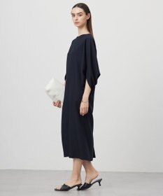 ICB L 【UVケア・接触冷感・速乾・防シワ・洗える】FluidBackSatinドルマンスリーブワンピース