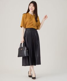 ANY SIS L 【洗える】トロミサテンボウ ブラウス