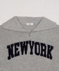 WEGO NEWYORKハーフジップニット