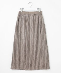 自由区 【セットアップ対応・洗える】フリンジジャガード スカート