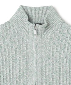 JOSEPH HOMME 【新柄】シルクバルキー　ハイネックジップアップニット