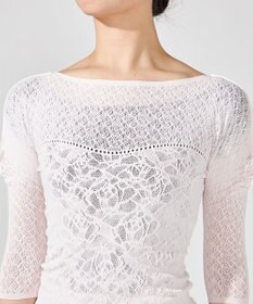 Chacott キシリトールボートネックニットトップ