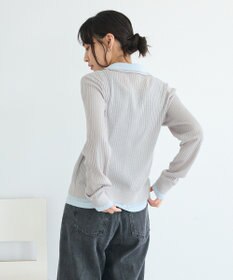 CRAFT STANDARD BOUTIQUE レイヤードポロ衿カーディガン