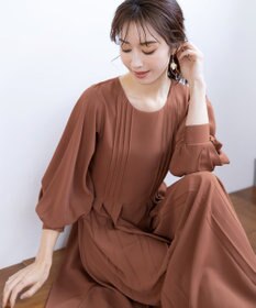 Tiaclasse L 【洗える】シンメトリープリーツワンピース