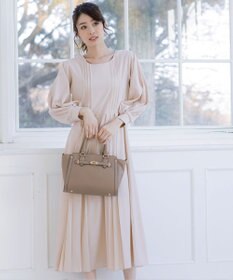 Tiaclasse L 【洗える】シンメトリープリーツワンピース