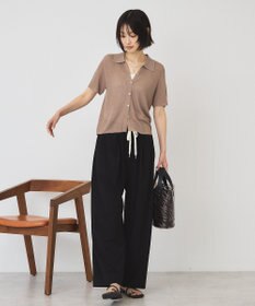 AMERICAN HOLIC 襟付きスキッパー半袖ニットポロ