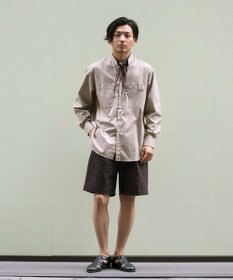 KASHIYAMA GIZA 100/2 バンドカラーシャツ