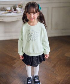 ANY KIDS アニマル刺繍 裏シャギー トレーナー