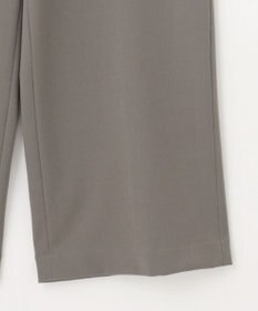 自由区 【裏起毛/撥水加工】TRギャバ ワイドクロップドパンツ