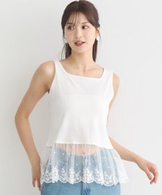 earth music&ecology チュールレースヘムインナー