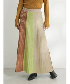 CRAFT STANDARD BOUTIQUE マルチストライプバイカラーニットスカート