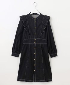 Feroux 【洗える】デニムミディ ワンピース