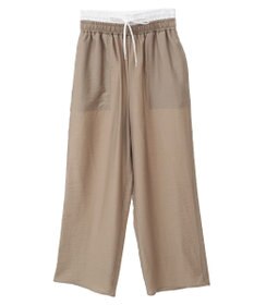 Green Parks 接触冷感ウエストレイヤードツイルパンツ