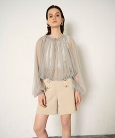 GRACE CONTINENTAL ギャザーチュールブルゾン