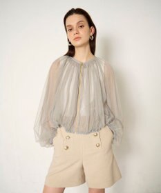 GRACE CONTINENTAL ギャザーチュールブルゾン