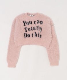 WEGO ロゴシャギーショートニット