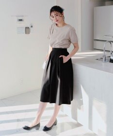 Tiaclasse 【UVケア・接触冷感】“あまラク” タックパフスリーブカットソートップス