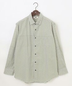 JOSEPH ABBOUD 【キングサイズ・オーガニックコットン使用】ジオメトリックパターンシャツ