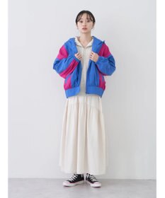 earth music&ecology コクーンギャザー切替ブルゾン