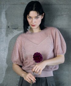 自由区 【カトリエムブーケ】Un pull en dentelle シアーニットプルオーバー