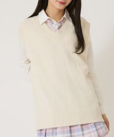 WEGO 【SCHOOLITEM】無地ニットベスト