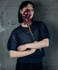 自由区 【カトリエムブーケ】Un pull en dentelle シアーニットプルオーバー
