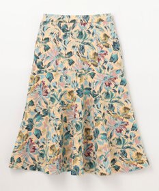 GRACE CONTINENTAL フラワージャガードフレアスカート