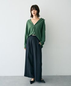 YECCA VECCA バックギャザーロングシャツ