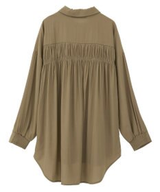 YECCA VECCA バックギャザーロングシャツ