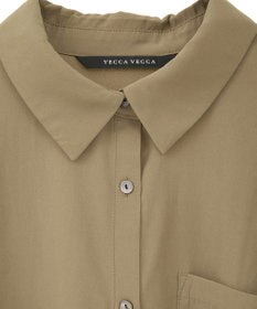 YECCA VECCA バックギャザーロングシャツ