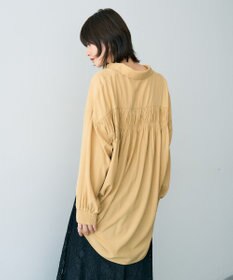 YECCA VECCA バックギャザーロングシャツ