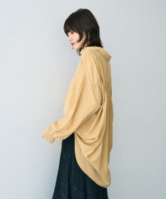 YECCA VECCA バックギャザーロングシャツ