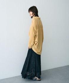 YECCA VECCA バックギャザーロングシャツ