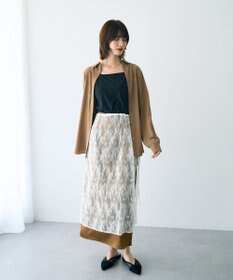 YECCA VECCA バックギャザーロングシャツ