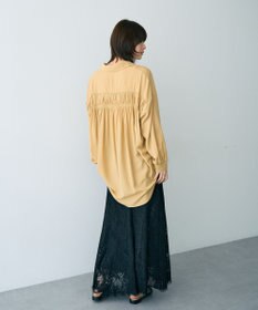 YECCA VECCA バックギャザーロングシャツ