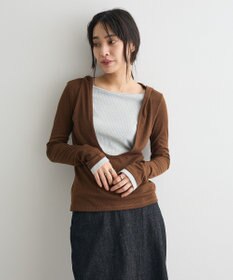 CRAFT STANDARD BOUTIQUE レイヤード風フード付きプルオーバー