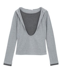 CRAFT STANDARD BOUTIQUE レイヤード風フード付きプルオーバー