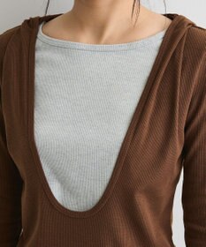 CRAFT STANDARD BOUTIQUE レイヤード風フード付きプルオーバー