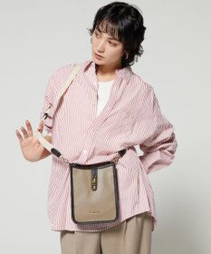 LA BAGAGERIE スクエアレザーミニショルダーバッグ