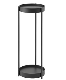 tower キャスター付きプランタースタンド タワー 2段 ブラック