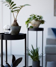 tower キャスター付きプランタースタンド タワー 2段 ブラック